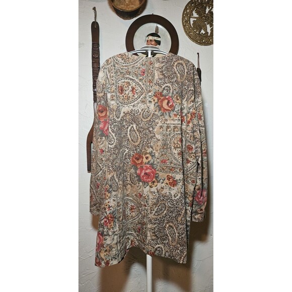 VTG Worthington Rose Floral Paisley Blazer 90s Whimsigoth Brown Pink Cottagecore - Picture 6 of 6